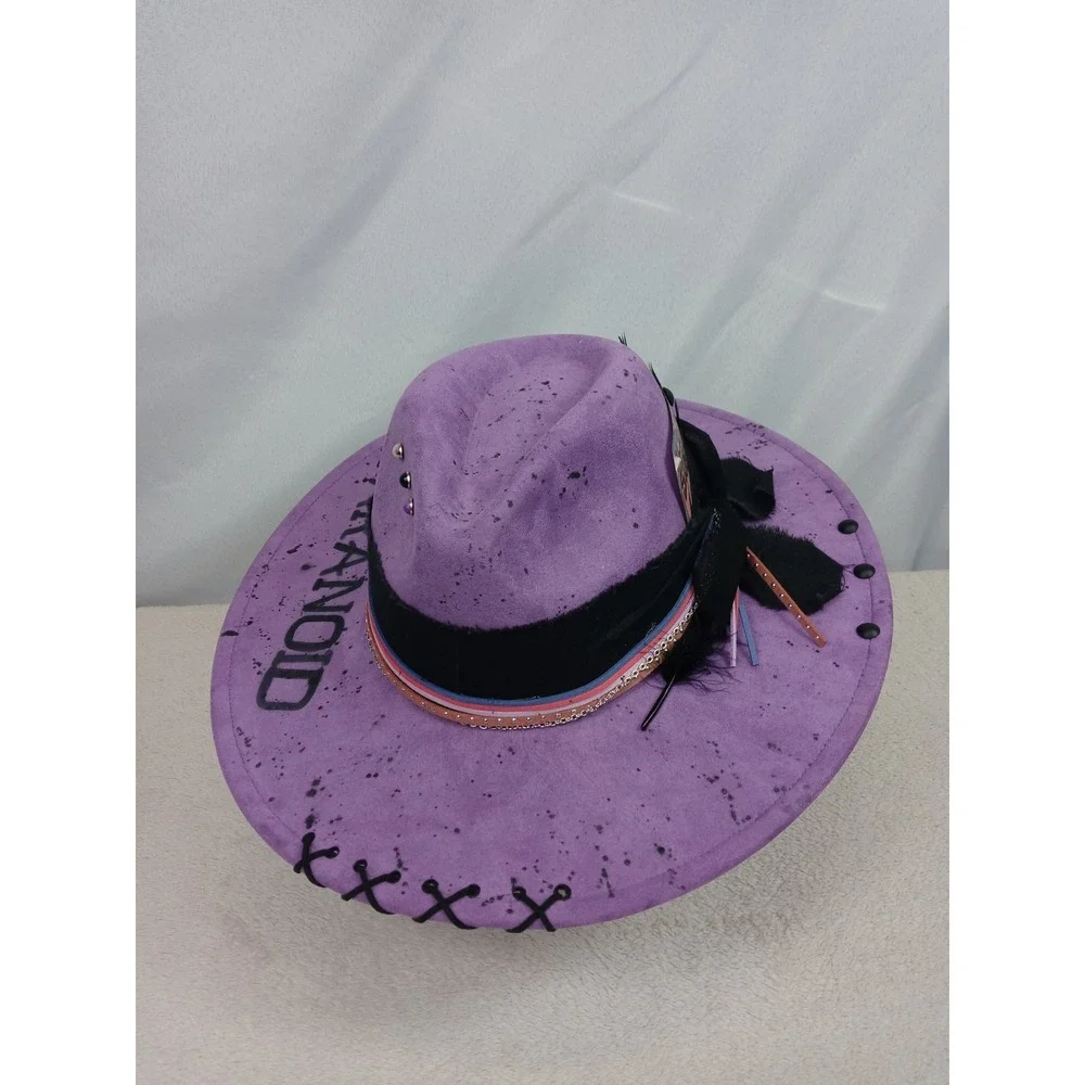 Custom Black Sabbath Hat Paranoid Wide Brim Fedora Festival Rock‎ Heavy Metal